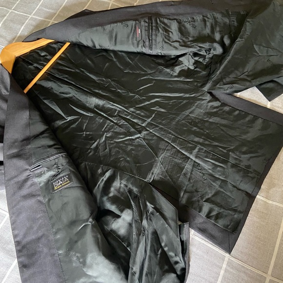 ISAIA NAPOLI "Aquaspider" Gray Suit Jacket 3-2 Button Roll Wool 44 US/54 EU - Picture 10 of 13